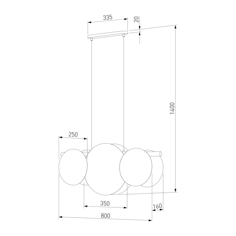 Подвесной светильник с тканевым рассеивателем 10005 Pulse TK Lighting 3
