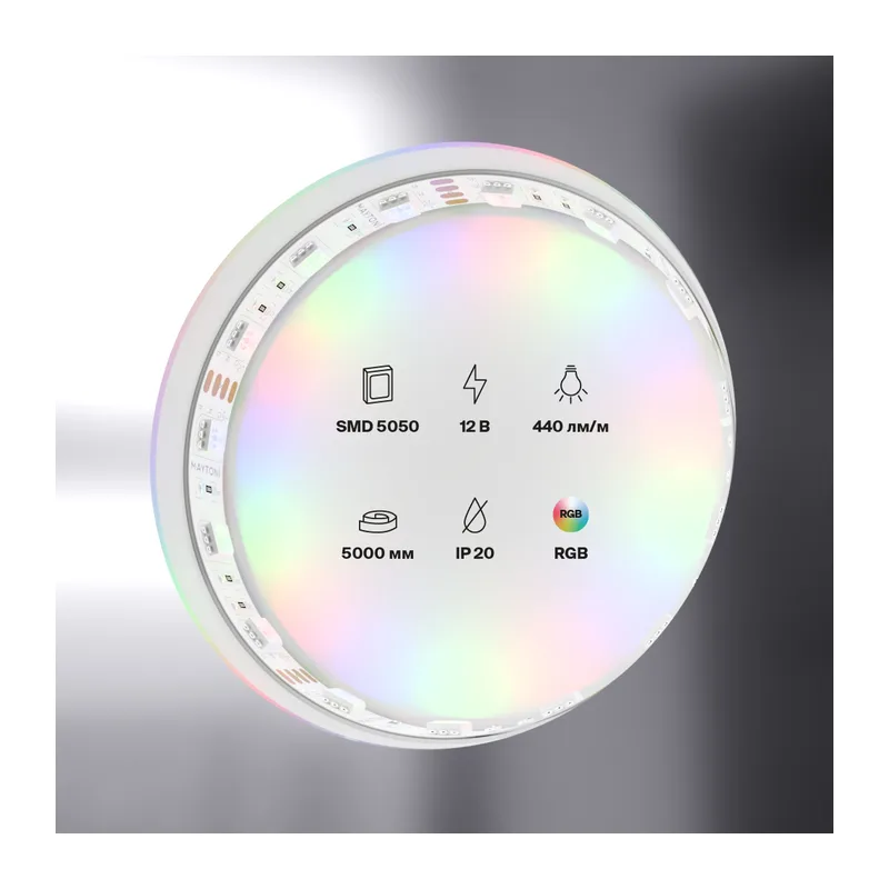 Светодиодная лента 12В 5050 14,4Вт/м Цветная (RGB) 5м IP20 Maytoni 10134 6