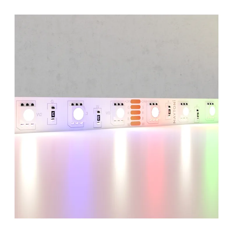 Светодиодная лента 24В 5050 14,4Вт/м Цветная (RGB) + 4000K 5м IP20 Maytoni 10177