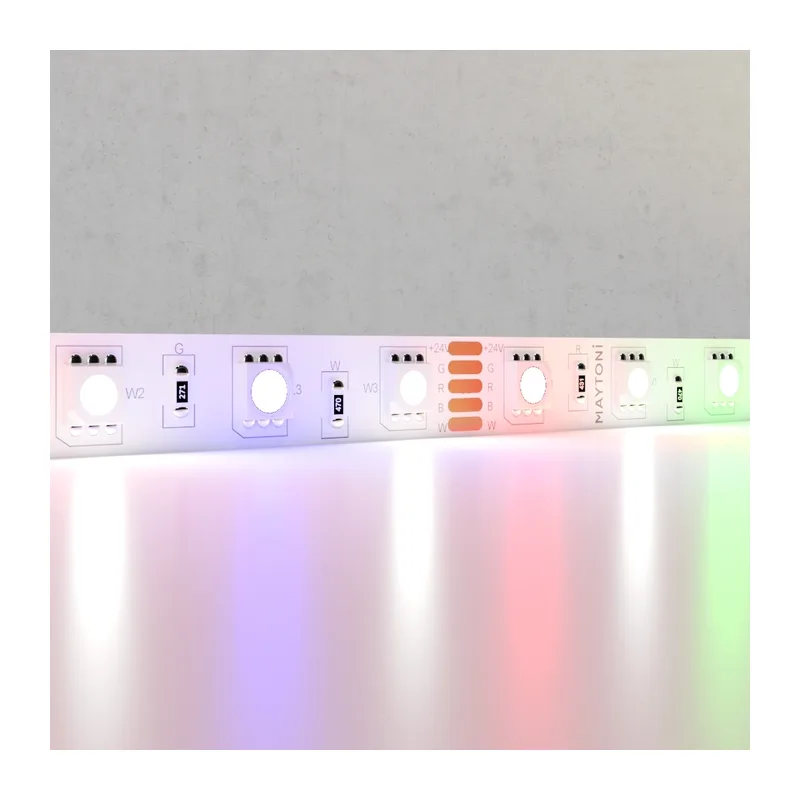 Светодиодная лента 24В 5050 14,4Вт/м Цветная (RGB) + 6000K 5м IP20 Maytoni 10178
