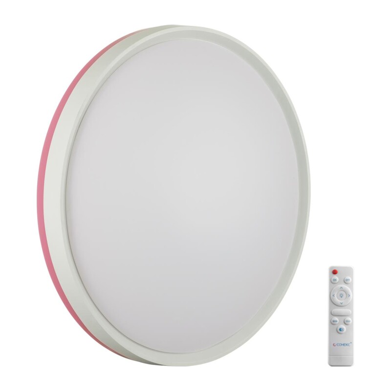 7708/EL COLOR SN 154 Светильник пластик/розовый LED 70Вт 3000-6000К D500 IP43 пульт ДУ KEZO PINK
