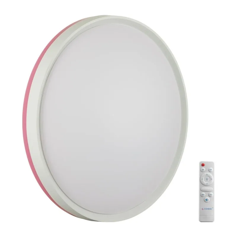 7708/EL COLOR SN 154 Светильник пластик/розовый LED 70Вт 3000-6000К D500 IP43 пульт ДУ KEZO PINK