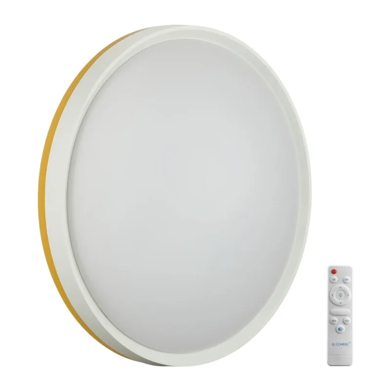 7709/EL COLOR SN 154 Светильник пластик/желтый LED 70Вт 3000-6000К D500 IP43 пульт ДУ KEZO YELLOW