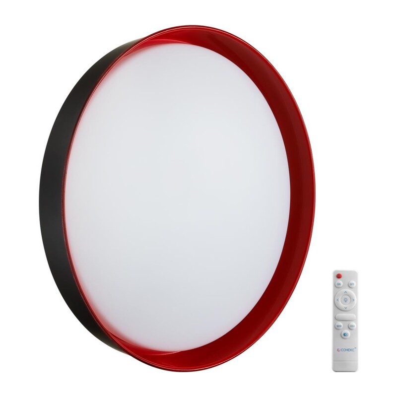 7710/EL COLOR SN 157 Светильник пластик/белый/красный LED 70Вт 3000-6000К D510 IP43 пульт ДУ TUNA RED