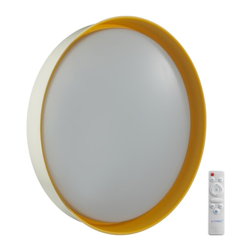7711/EL COLOR SN 157 Светильник пластик/желтый LED 70Вт 3000-6000К D510 IP43 пульт ДУ TUNA YELLOW