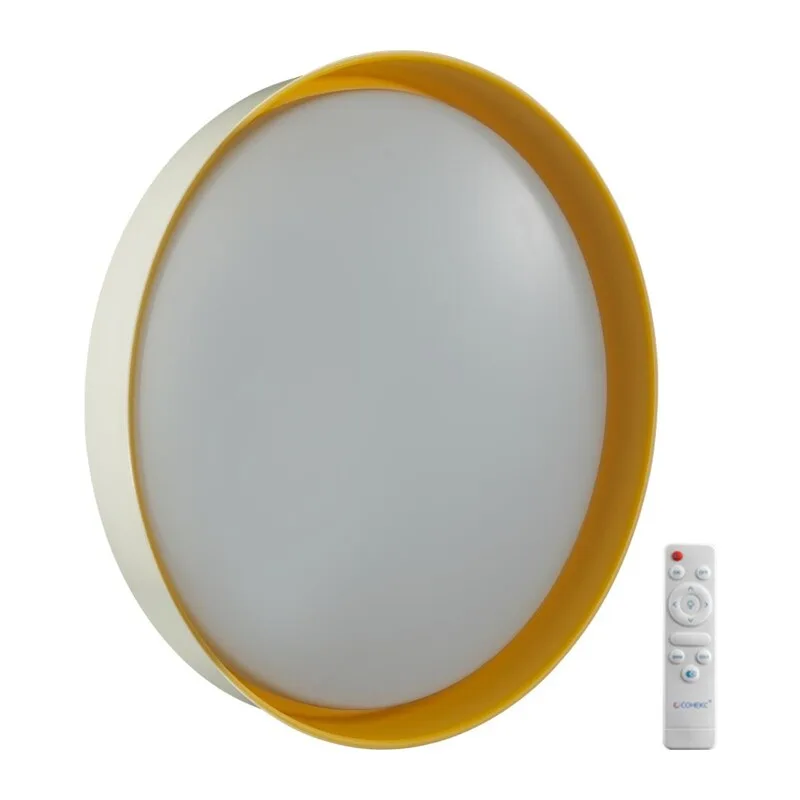 7711/EL COLOR SN 157 Светильник пластик/желтый LED 70Вт 3000-6000К D510 IP43 пульт ДУ TUNA YELLOW