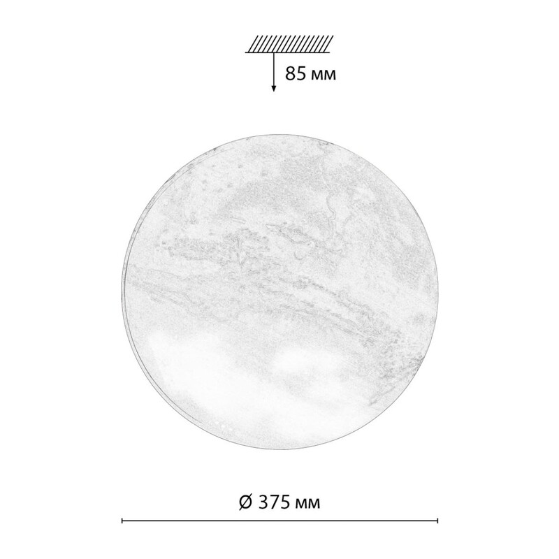 7725/DL PALE SN 120 Светильник пластик/мульти LED 48Вт 3000-6000К D375 IP43 пульт ДУ MARS 2