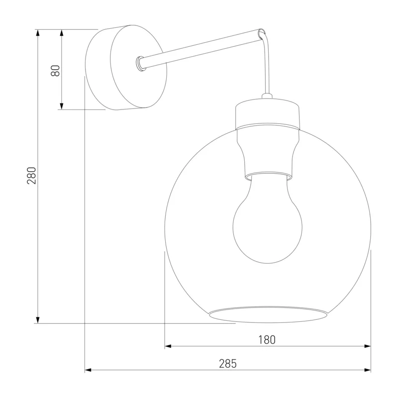 Настенный светильник со стеклянным плафоном 10245 Cubus TK Lighting 4