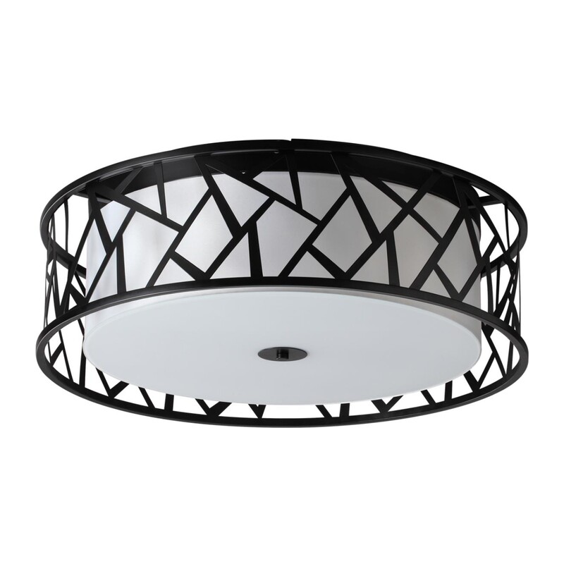 7700/60L AVRA LED SN 596 Светильник металл/ткань/стекло/белый/черный LED 60Вт 3000-6000K D600 IP20 пульт ДУ FABIANA 2