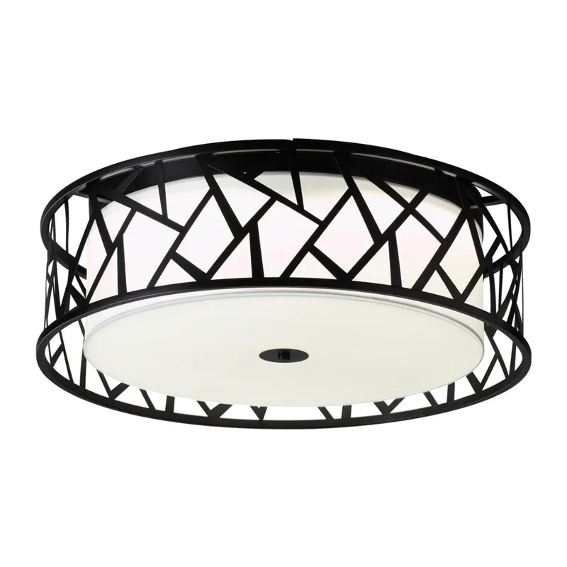 7700/60L AVRA LED SN 596 Светильник металл/ткань/стекло/белый/черный LED 60Вт 3000-6000K D600 IP20 пульт ДУ FABIANA 5