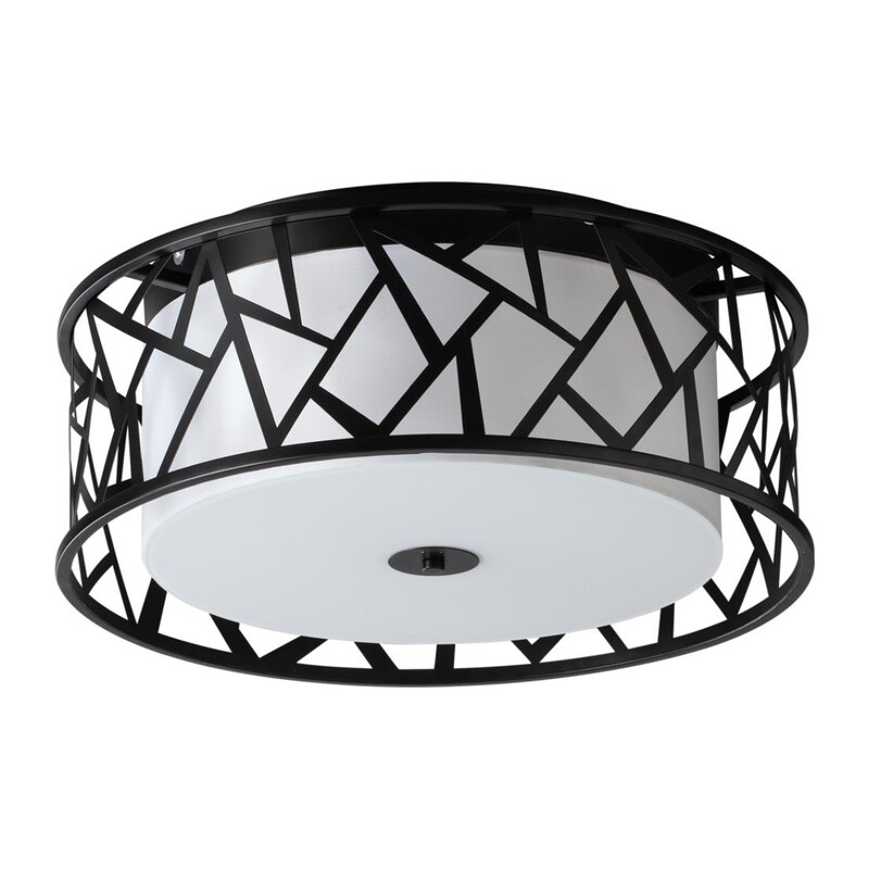 7700/40L AVRA LED SN 596 Светильник металл/ткань/стекло/белый/черный LED 40Вт 3000-6000K D500 IP20 пульт ДУ FABIANA 2