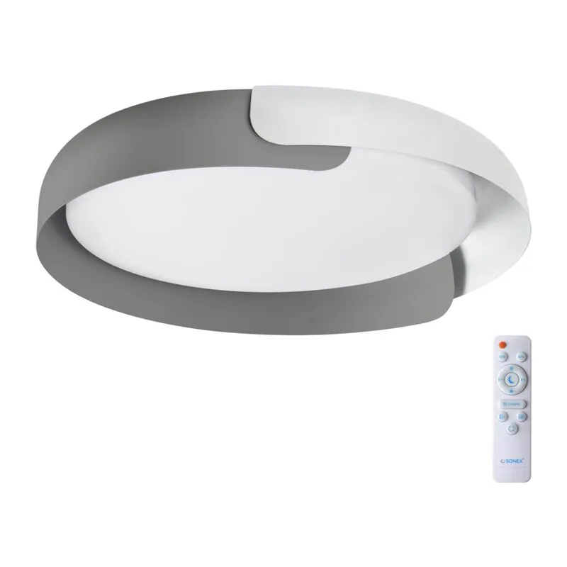 7707/60L AVRA LED SN 586 Светильник металл/пластик/белый/серый LED 60Вт 3000-6000K D580 IP20 пульт ДУ ANTARES
