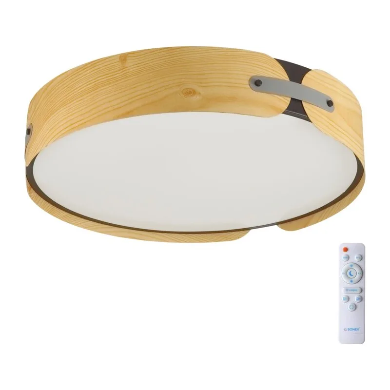 7721/100L AVRA LED SN 597 Светильник металл/пластик/белый/черный/дерево LED 100Вт 3000-6000K D600 IP20 пульт ДУ CORAGGIO