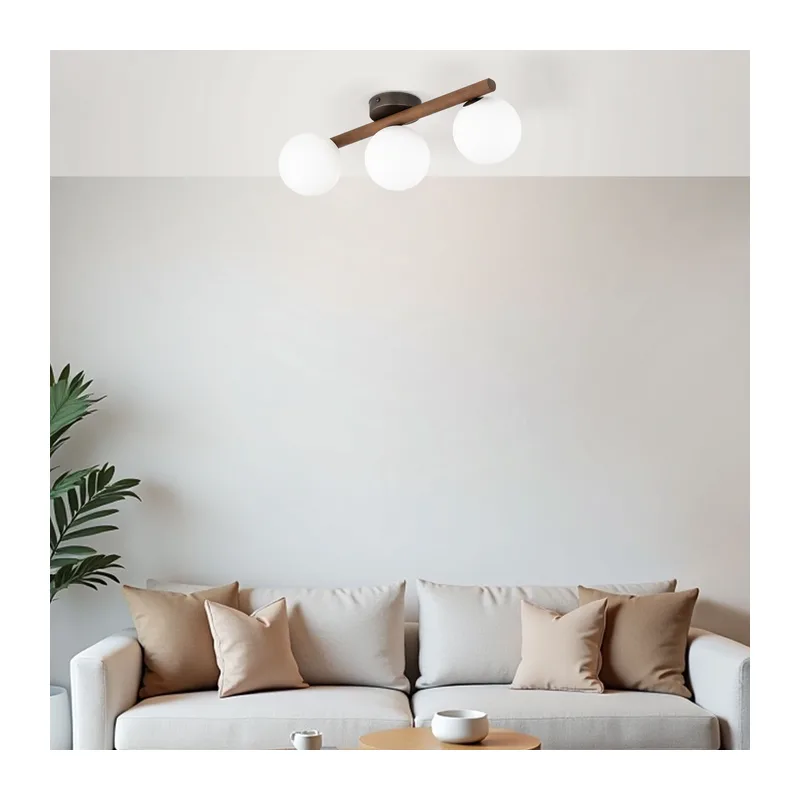 Потолочный светильник со стеклянными плафонами 10269 Estera Wood TK Lighting 4