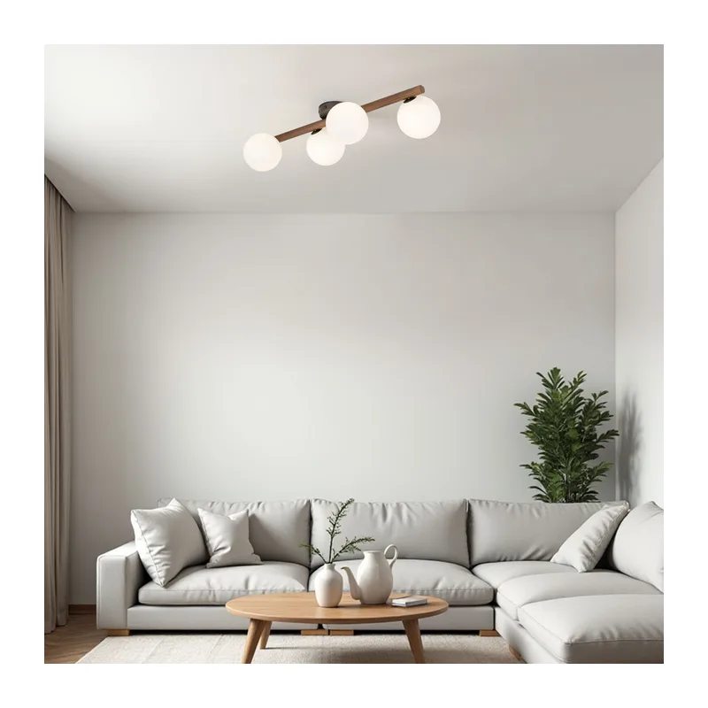 Потолочный светильник со стеклянными плафонами 10270 Estera Wood TK Lighting 5