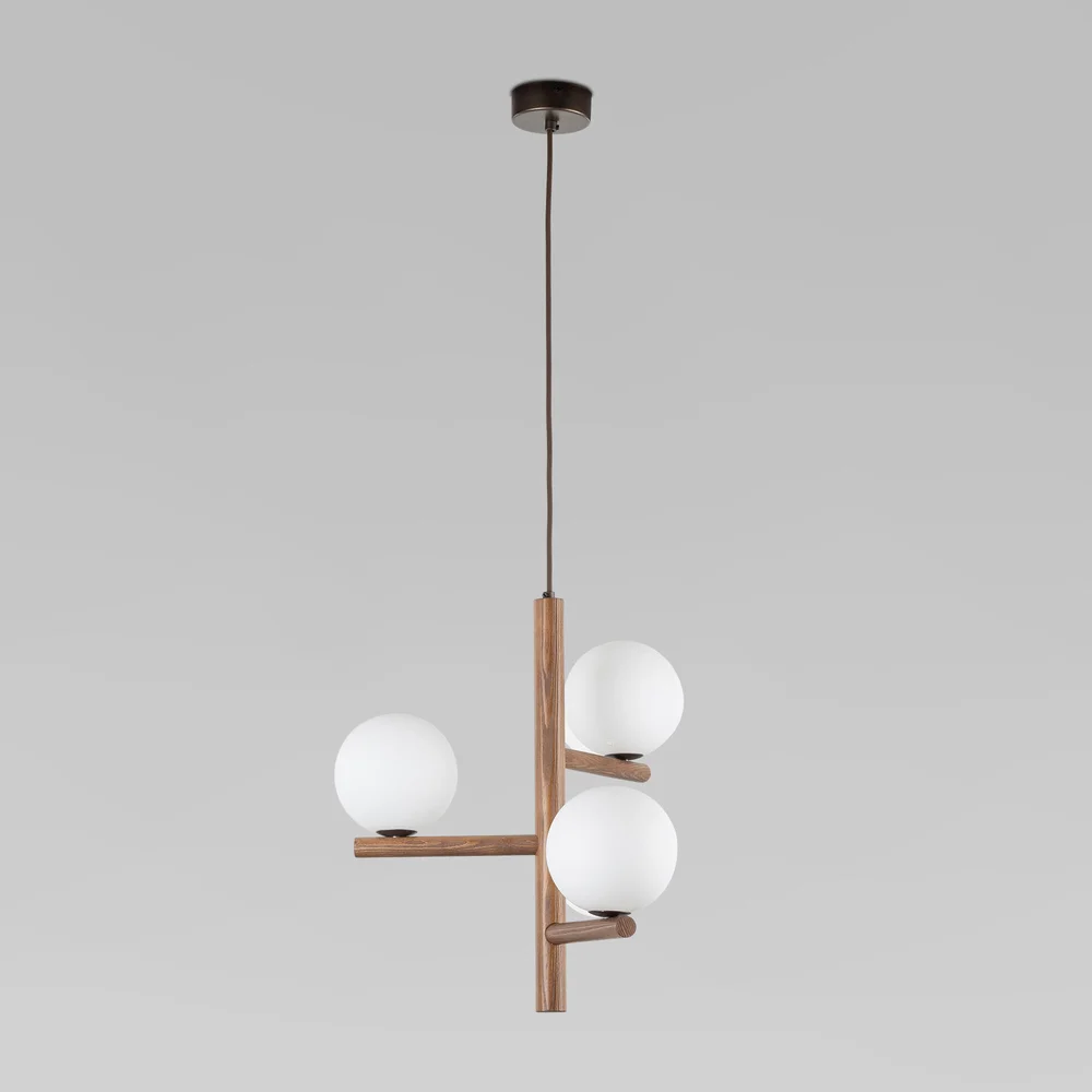 Подвесной светильник со стеклянными плафонами 10271 Estera Wood TK Lighting