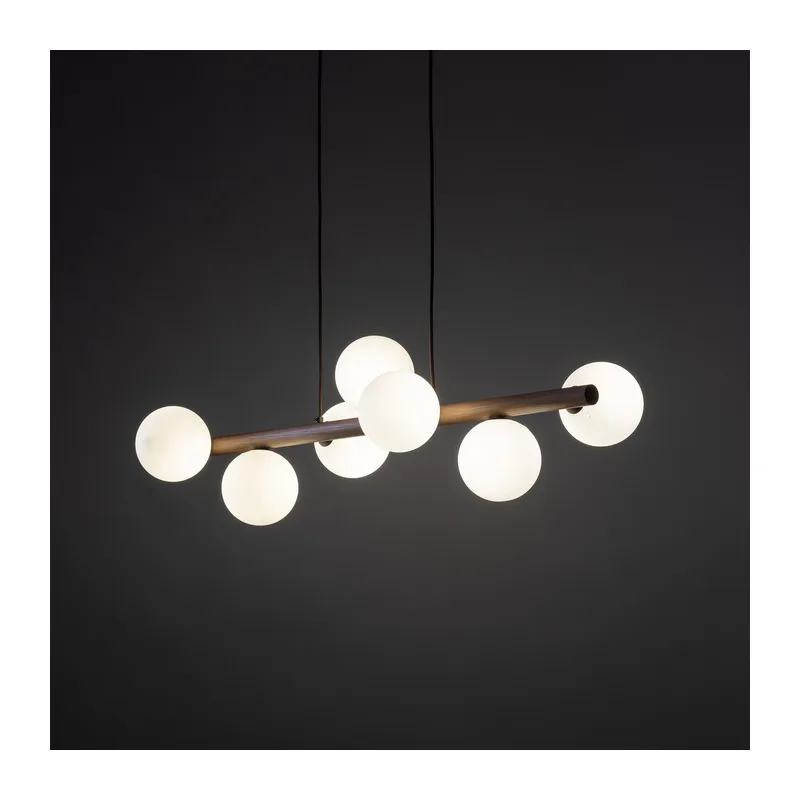 Подвесной светильник со стеклянными плафонами 10272 Estera Wood TK Lighting 3