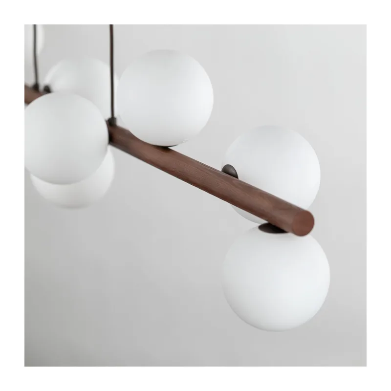 Подвесной светильник со стеклянными плафонами 10273 Estera Wood TK Lighting 3