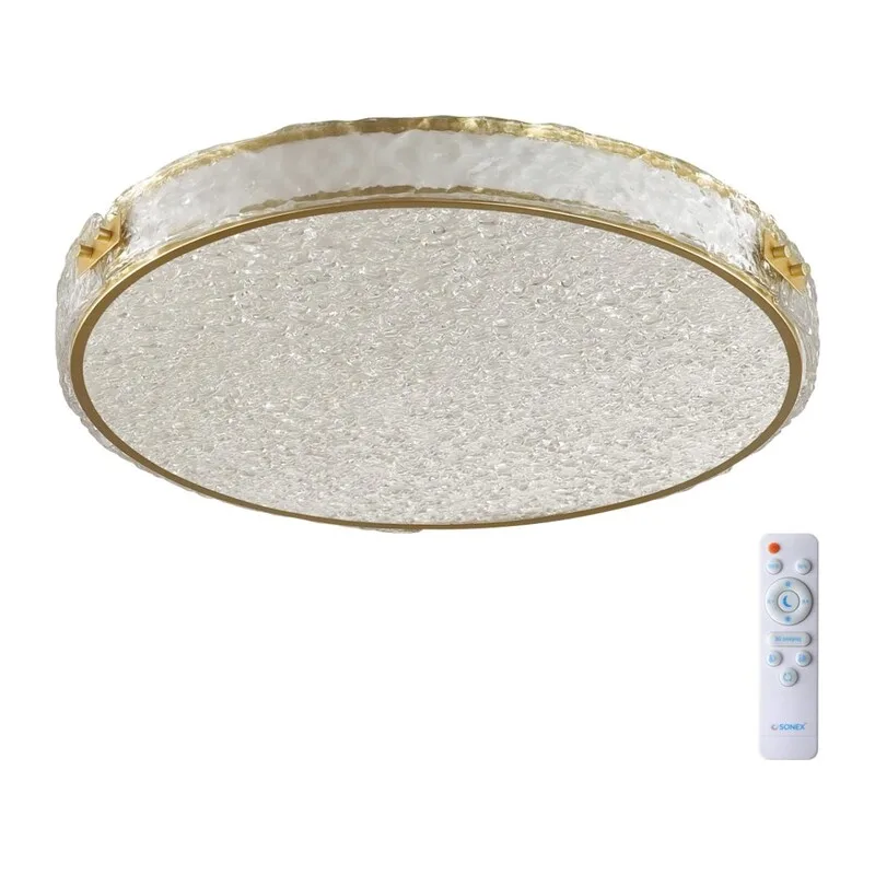 7722/140L PIKO LED SN 564 Светильник металл/пластик/стекло/белый/золотой LED 140Вт 3000-6000K D800 IP20 пульт ДУ FELICE
