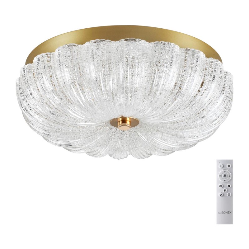 7719/36L PIKO LED SN 567 Светильник металл/стекло/прозрачный/золотой LED 36Вт 3000-6500K D300 IP20 пульт ДУ TESORO