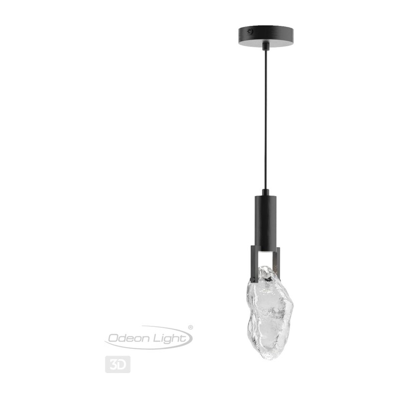6695/5L MIDCENT ODL24 239 Подвесной светильник брашир. черный/металл/стекло IP20 LED 5W 200Лм 3000K LIA 2