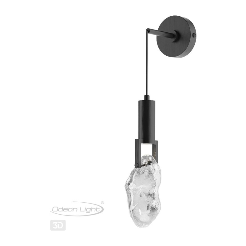 6695/5WL MIDCENT ODL24 239 Настенный светильник брашир. черный/металл/стекло IP20 LED 5W 200Лм 3000K LIA 2