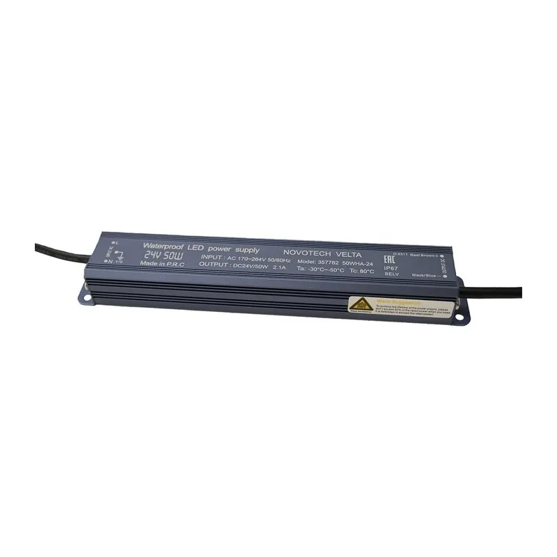 357782 VELTA ODL25 657 Блок питания влагозащищенный IP67 50W 2.5A вход. напряжение 170-264V / выход 24V (от 5 до 10 св-в линий линий INGRO, WALD и CAN
