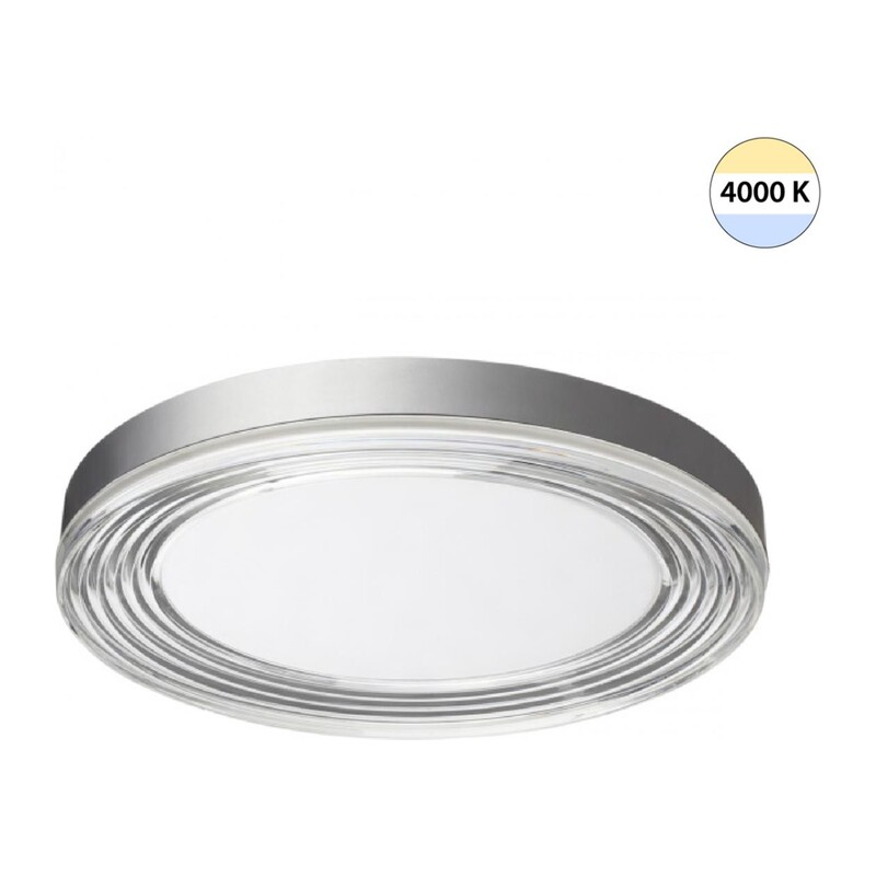 7728/112L MITRA LED SN 541 Светильник металл/акрил/серебро/прозрачный LED 112Вт 4000K D500 IP20 INFINITA