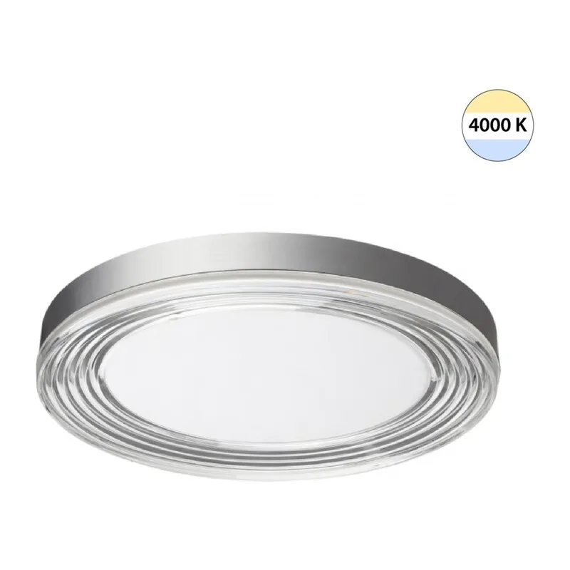 7728/112L MITRA LED SN 541 Светильник металл/акрил/серебро/прозрачный LED 112Вт 4000K D500 IP20 INFINITA