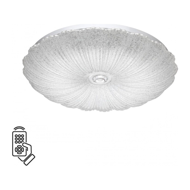 7729/48L PIKO LED SN 000 Светильник металл/пластик/белый/прозрачный LED 48Вт 3000-6000K D380 IP20 пульт ДУ FORTUNA