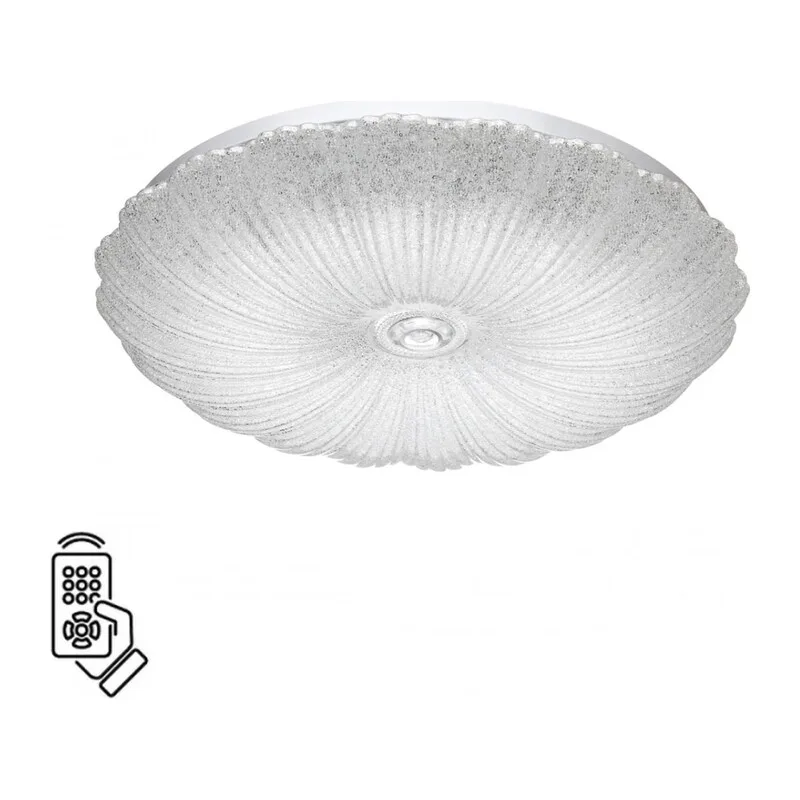 7729/48L PIKO LED SN 000 Светильник металл/пластик/белый/прозрачный LED 48Вт 3000-6000K D380 IP20 пульт ДУ FORTUNA