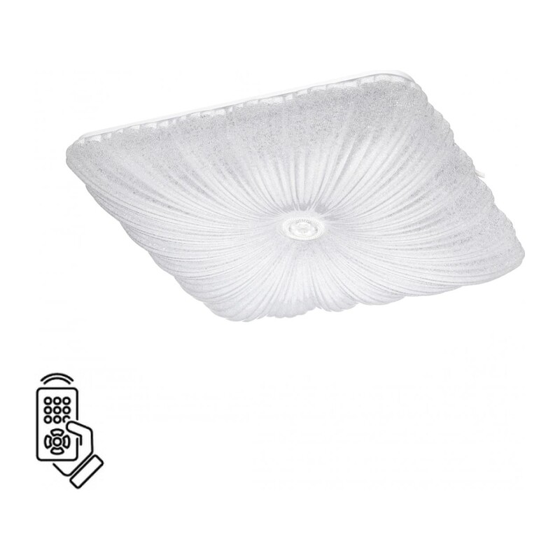 7730/72L PIKO LED SN 000 Светильник металл/пластик/белый/прозрачный LED 72Вт 3000-6000K 490х490 IP20 пульт ДУ FORTUNA