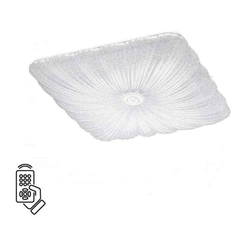 7730/72L PIKO LED SN 000 Светильник металл/пластик/белый/прозрачный LED 72Вт 3000-6000K 490х490 IP20 пульт ДУ FORTUNA
