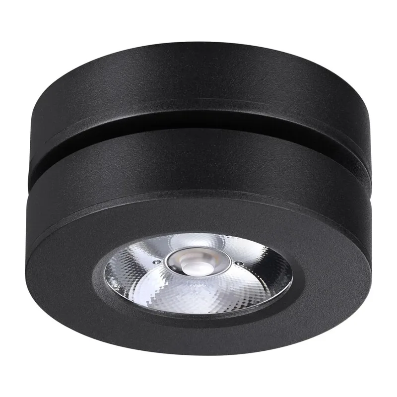 359410 OVER NT24 422 черный Светильник накладной/встраиваемый IP20 LED 5W 220V 3000K 240Лм GRODA 3
