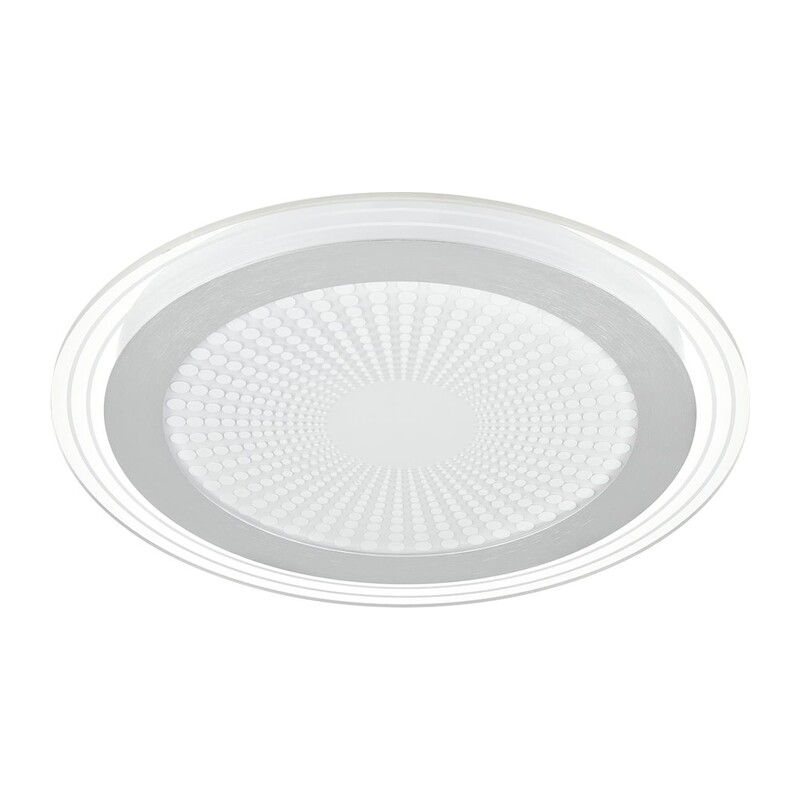 7739/80L MITRA LED SN 603 Светильник металл/акрил/белый/серебряный/прозрачный LED 80Вт 3000-6500К D480 IP20 пульт ДУ PROMISE 2