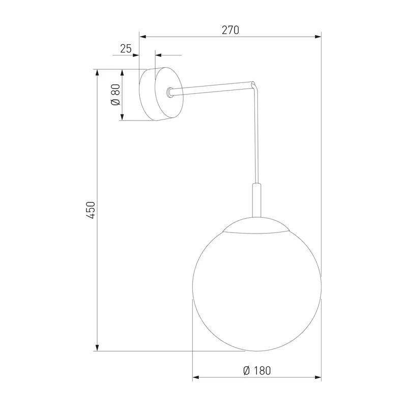 Настенный светильник со стеклянным плафоном 10435 Esme TK Lighting 5