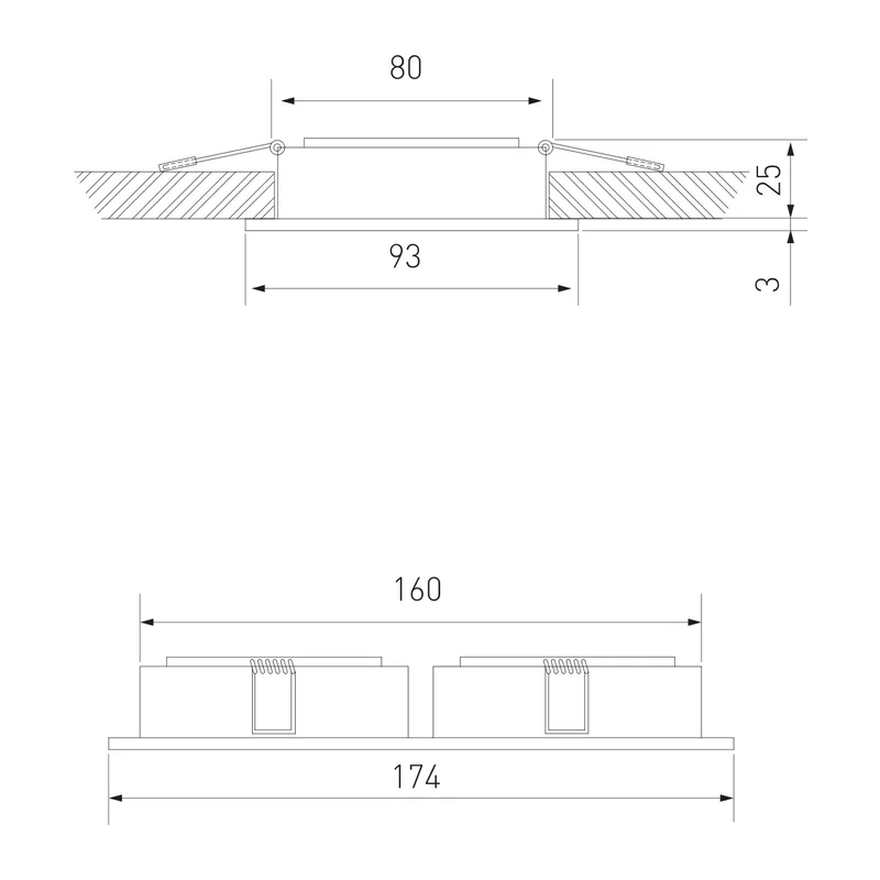 Встраиваемый точечный светильник 1051/2 BK черный Elektrostandard 2
