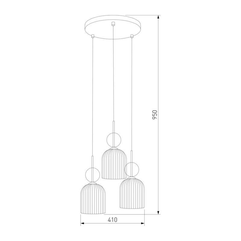 Подвесной светильник со стеклянными плафонами 11021 Sophia Cognac TK Lighting 3