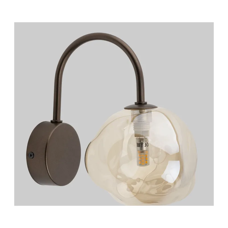 Настенный светильник со стеклянным плафоном 11024 Lava Brown TK Lighting