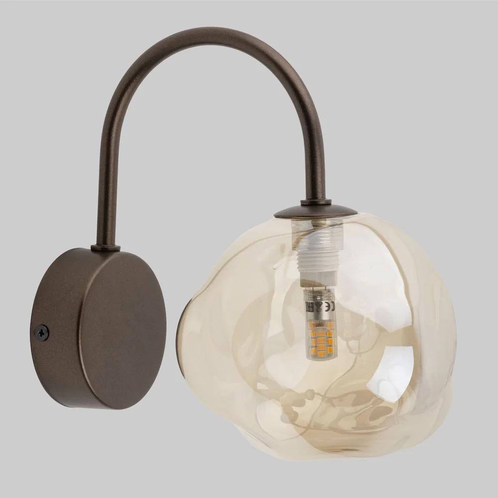 Настенный светильник со стеклянным плафоном 11024 Lava Brown TK Lighting