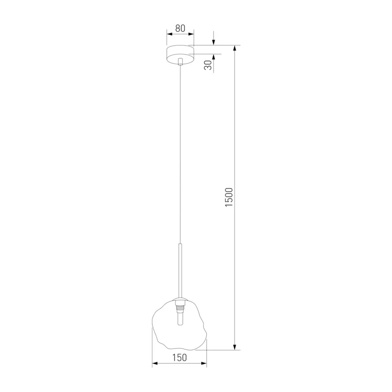 Подвесной светильник со стеклянным плафоном 11025 Lava Brown TK Lighting 3
