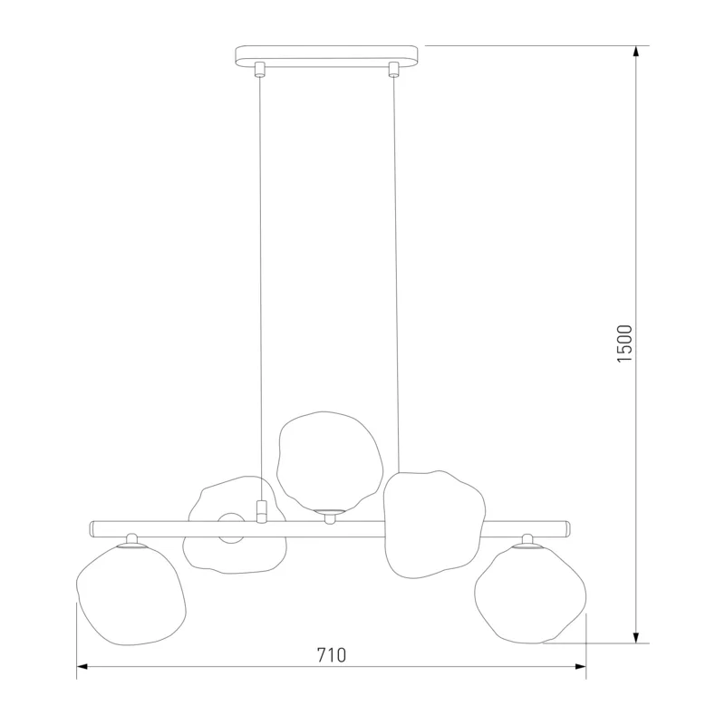 Подвесной светильник со стеклянными плафонами 11026 Lava Brown TK Lighting 3