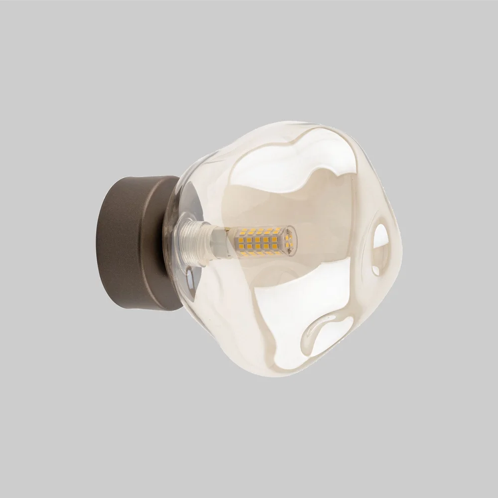 Потолочный светильник со стеклянным плафоном 11034 Lava Brown TK Lighting