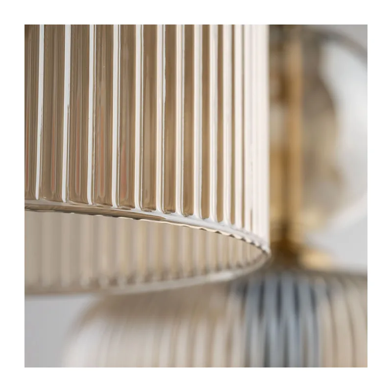 Подвесной светильник с плафонами из фактурного стекла 11041 Sophia Cognac TK Lighting 2