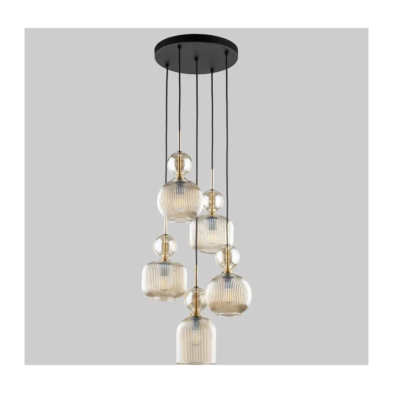 Подвесной светильник со стеклянными плафонами 11043 Sophia Cognac TK Lighting