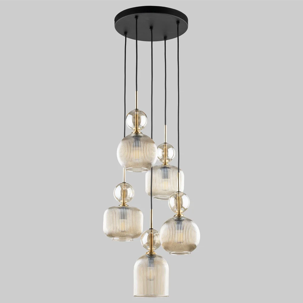Подвесной светильник со стеклянными плафонами 11043 Sophia Cognac TK Lighting