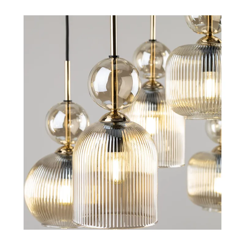 Подвесной светильник с плафоном из фактурного стекла 11044 Sophia Cognac TK Lighting 2