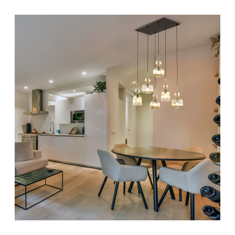 Подвесной светильник с плафоном из фактурного стекла 11044 Sophia Cognac TK Lighting 3