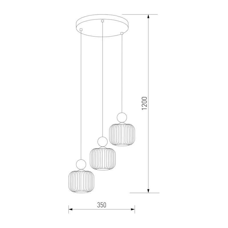 Подвесной светильник со стеклянными плафонами 11050 Ballo TK Lighting 3