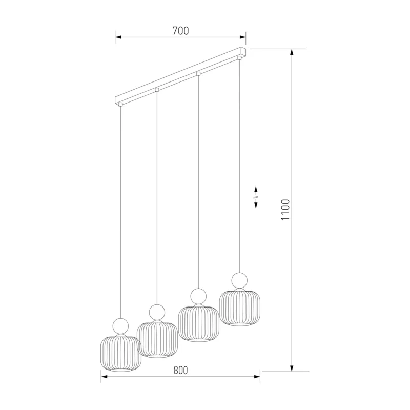 Подвесной светильник со стеклянными плафонами 11051 Ballo TK Lighting 4